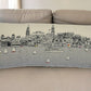 35" White Charleston Daylight Skyline Lumbar Decorative Pillow