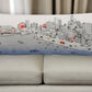 35" White Chicago Daylight Skyline Lumbar Decorative Pillow