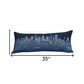 35" Black Dallas Nighttime Skyline Lumbar Decorative Pillow