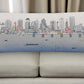35" White Dallas Daylight Skyline Lumbar Decorative Pillow