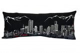 35" Black Denver Nighttime Skyline Lumbar Decorative Pillow