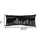 35" Black Denver Nighttime Skyline Lumbar Decorative Pillow