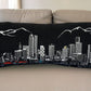 35" Black Denver Nighttime Skyline Lumbar Decorative Pillow