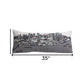 14" X 35" Cream Detroit Daylight Skyline Lumbar Decorative Pillow