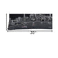 14" X 35" Dark Gray And White Frankfurt Nighttime Skyline Lumbar Decorative Pillow