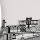 14" X 35" Cream Frankfurt Daylight Skyline Lumbar Decorative Pillow