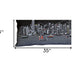 14" X 35" Dark Gray And White Hong Kong Nighttime Skyline Lumbar Decorative Pillow