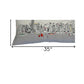 14" X 35" Cream Hong Kong Daylight Skyline Lumbar Decorative Pillow