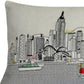14" X 35" Cream Hometown Pride Wool Lumbar Throw Pillow