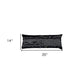 14" X 35" Dark Gray And White Homer Spit Nighttime Skyline Lumbar Decorative Pillow