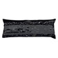 14" X 35" Dark Gray And White Homer Spit Nighttime Skyline Lumbar Decorative Pillow