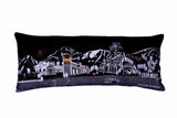 Dark Gray And White Jackson Nighttime Skyline Lumbar Decorative Pillow