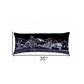 35" Black Jackson Nighttime Skyline Lumbar Decorative Pillow