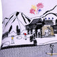 14" X 35" Cream Jackson Daylight Skyline Lumbar Decorative Pillow