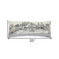 14" X 35" Cream Kansas City Daylight Skyline Lumbar Decorative Pillow
