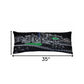 14" X 35" Dark Gray And White Lexington Nighttime Skyline Lumbar Decorative Pillow