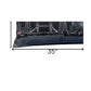 14" X 35" Dark Gray And White London Nighttime Skyline Lumbar Decorative Pillow