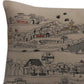 14" X 35" Cream Los Gatos Daylight Skyline Lumbar Decorative Pillow
