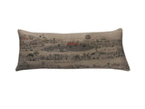 14" X 35" Cream Los Gatos Daylight Skyline Lumbar Decorative Pillow