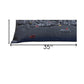 14" X 35" Dark Gray And White Los Angeles Nighttime Skyline Lumbar Decorative Pillow