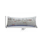14" X 35" Cream Los Angeles Daylight Skyline Lumbar Decorative Pillow