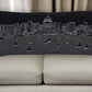 35" Black Madison Nighttime Skyline Lumbar Decorative Pillow