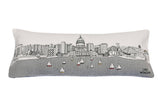 14" X 35" Cream Hometown Pride Wool Lumbar Throw Pillow