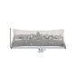 14" X 35" Cream Madison Daylight Skyline Lumbar Decorative Pillow