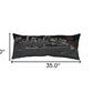 35" Black Memphis Nighttime Skyline Lumbar Decorative Pillow