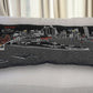 35" Black Memphis Nighttime Skyline Lumbar Decorative Pillow
