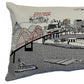 14" X 35" Cream Memphis Daylight Skyline Lumbar Decorative Pillow
