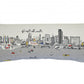 35" White Miami Daylight Skyline Lumbar Decorative Pillow
