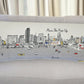 35" White Miami Daylight Skyline Lumbar Decorative Pillow