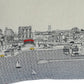 14" X 35" Cream Milwaukee Daylight Skyline Lumbar Decorative Pillow