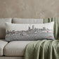 14" X 35" Cream Milwaukee Daylight Skyline Lumbar Decorative Pillow