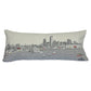 14" X 35" Cream Milwaukee Daylight Skyline Lumbar Decorative Pillow