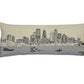 35" White Minneapolis Daylight Skyline Lumbar Decorative Pillow