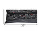 14" X 35" Dark Gray And White New Orleans Nighttime Skyline Lumbar Decorative Pillow
