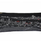 14" X 35" Dark Gray And White New Orleans Nighttime Skyline Lumbar Decorative Pillow