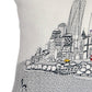14" X 35" Cream NYC Daylight Skyline Lumbar Decorative Pillow