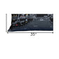 14" X 35" Dark Gray And White Paris Nighttime Skyline Lumbar Decorative Pillow