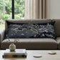 14" X 35" Dark Gray And White Pittsburgh Nighttime Skyline Lumbar Decorative Pillow