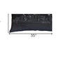 14" X 35" Dark Gray And White Portland Nighttime Skyline Lumbar Decorative Pillow
