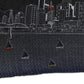 14" X 35" Dark Gray And White Portland Nighttime Skyline Lumbar Decorative Pillow
