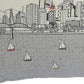 14" X 35" Cream Portland Daylight Skyline Lumbar Decorative Pillow
