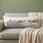 14" X 35" Cream Rome Daylight Skyline Lumbar Decorative Pillow