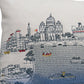 14" X 35" Cream Rome Daylight Skyline Lumbar Decorative Pillow