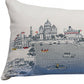 14" X 35" Cream Rome Daylight Skyline Lumbar Decorative Pillow