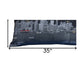 14" X 35" Dark Gray And White San Francisco Nighttime Skyline Lumbar Decorative Pillow