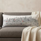 14" X 35" Cream Seattle Daylight Skyline Lumbar Decorative Pillow